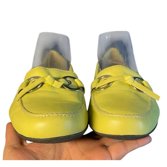 Cloud Walkers Lime Green Newport Leather comfort slip on shoes size 10 wide - Picture 6 of 12